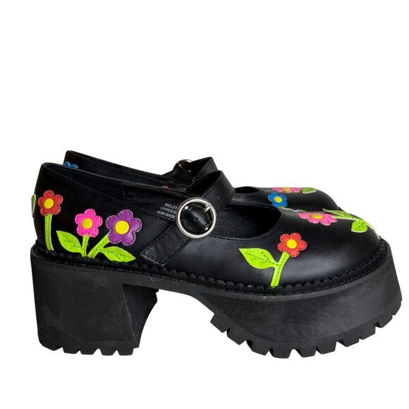 No Justice Floral Mary Janes Delias by Dolls Kill 7M - Picture 1 of 7